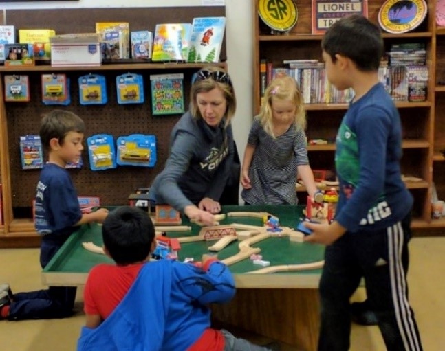 image of children at activity table